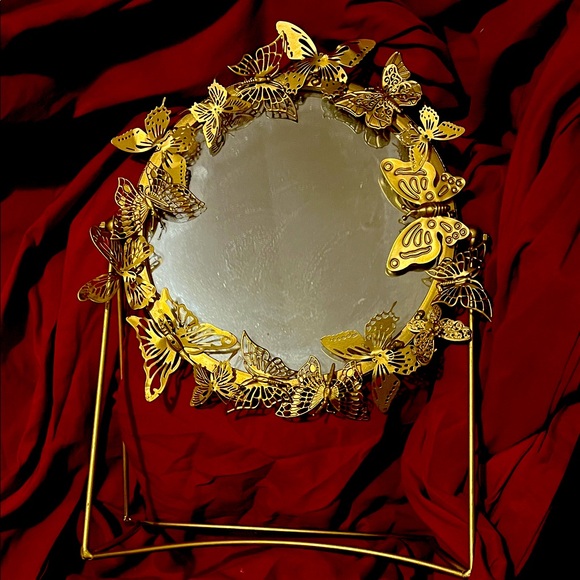 Gold Butterfly Mirror 14 1/2 L X 10 Wide